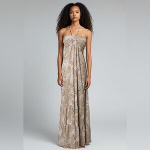 Orsay Victorian floral adjustable halter maxi dress